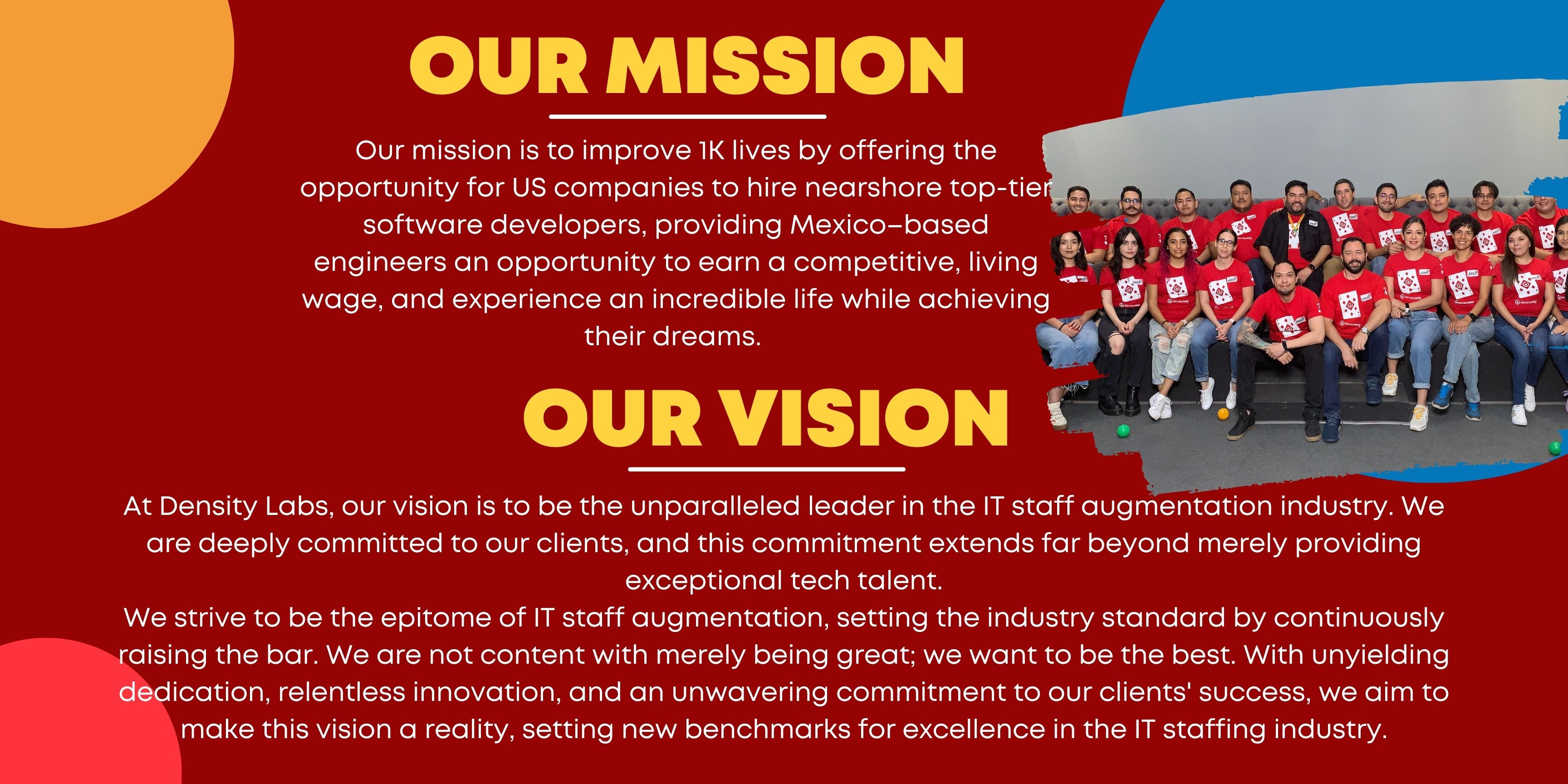 OUR MISSION AND OUR VISION
